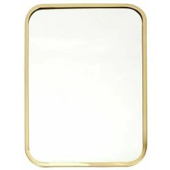 Paris Prix - Miroir Mural Déco "contour Carré" 34cm Or