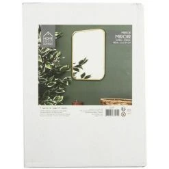 Paris Prix - Miroir Mural Déco "contour Carré" 34cm Or -Miroir Soldes Boutique 59498331 4