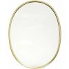 Paris Prix - Miroir Mural Déco "contour Ovale" 34cm Or