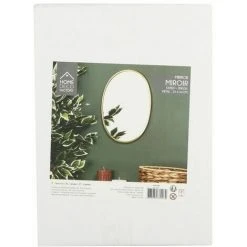 Paris Prix - Miroir Mural Déco "contour Ovale" 34cm Or -Miroir Soldes Boutique 59498378 4