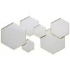 THE HOME DECO FACTORY Décoration Miroir Hexagonal - Or -Miroir Soldes Boutique 59591912 1