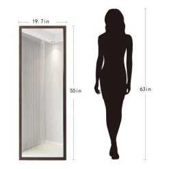 JOORRT Miroir Sur Pied Rectangulaire,144x 45cm Miroir Pleine Longueur Pour Le Dressing -Miroir Soldes Boutique 59603594 5