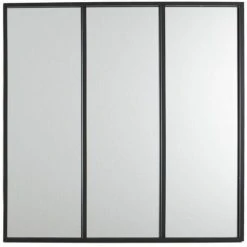 Paris Prix - Miroir Mural En Métal Design "atelier" 61cm Noir