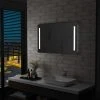 Topdeal Miroir Mural à LED Pour Salle De Bains 100 X 60 Cm FF144707_FR -Miroir Soldes Boutique 59652696 1