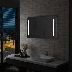 Topdeal Miroir Mural à LED Pour Salle De Bains 100 X 60 Cm FF144707_FR