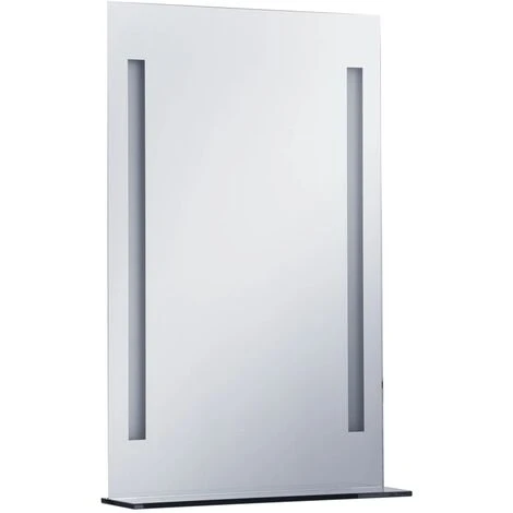 Topdeal Miroir Mural à LED Pour Salle De Bains Avec étagère 60x80 Cm FF144715_FR 4 Topdeal Miroir Mural à LED Pour Salle De Bains Avec étagère 60x80 Cm FF144715_FR – Image 2