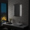 Topdeal Miroir Mural à LED Pour Salle De Bains 60 X 80 Cm FF144697_FR -Miroir Soldes Boutique 59653213 1