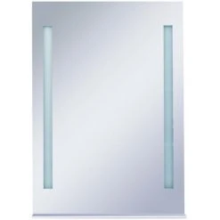 Topdeal Miroir Mural à LED Pour Salle De Bains Avec étagère 50x70 Cm FF144714_FR -Miroir Soldes Boutique 59653353 3