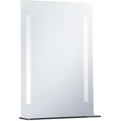 Topdeal Miroir Mural à LED Pour Salle De Bains Avec étagère 50x70 Cm FF144714_FR -Miroir Soldes Boutique 59653353 4