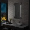 Topdeal Miroir Mural à LED Pour Salle De Bains 60 X 100 Cm FF144704_FR -Miroir Soldes Boutique 59653578 1