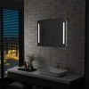 Topdeal Miroir Mural à LED Pour Salle De Bains 80 X 60 Cm FF144706_FR -Miroir Soldes Boutique 59653602 1