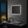 Topdeal Miroir Mural à LED Pour Salle De Bains 80 X 60 Cm FF144727_FR -Miroir Soldes Boutique 59653682 1