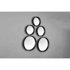 MIRRORS AND MORE Vivien - 5 Miroirs - Noir - 25x25 Cm - Noir -Miroir Soldes Boutique 59658595 2