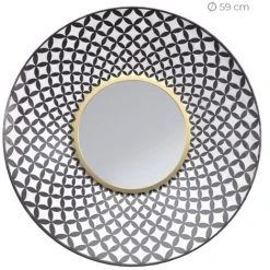 RENDEZ VOUS DéCO Miroir Rond Isabeau ∅59 Cm - Noir -Miroir Soldes Boutique 59800878 2