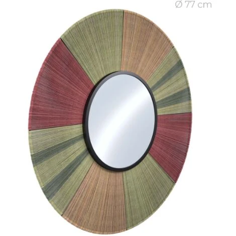 RENDEZ VOUS DéCO Miroir Rond Surma ∅77 Cm - Multicolore 4 RENDEZ VOUS DéCO Miroir Rond Surma ∅77 Cm - Multicolore – Image 2