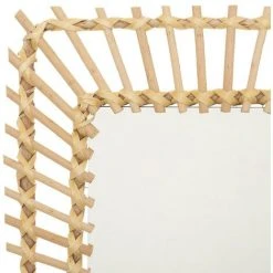 ATMOSPHERA, CRÉATEUR D'INTÉRIEUR Miroir Rotin Rectangle 35x58 - Beige -Miroir Soldes Boutique 59820598 2