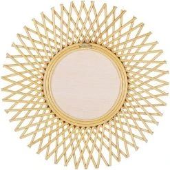 BELIANI Miroir En Rotin Beige 60x60 - Beige 10 BELIANI Miroir En Rotin Beige 60x60 - Beige -Miroir Soldes Boutique 59856632 4