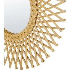 BELIANI Miroir En Rotin Beige 60x60 - Beige 11 BELIANI Miroir En Rotin Beige 60x60 - Beige -Miroir Soldes Boutique 59856632 5