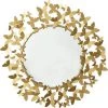 Baroni Home Miroir Mural Décoratif à La Maison Avec Cadre En Fer, Salon Ou Miroir De Chambre, Papillons Dorés 2 Baroni Home Miroir Mural Décoratif à La Maison Avec Cadre En Fer, Salon Ou Miroir De Chambre, Papillons Dorés -Miroir Soldes Boutique 59896056 1