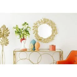 Baroni Home Miroir Mural Décoratif à La Maison Avec Cadre En Fer, Salon Ou Miroir De Chambre, Papillons Dorés 8 Baroni Home Miroir Mural Décoratif à La Maison Avec Cadre En Fer, Salon Ou Miroir De Chambre, Papillons Dorés -Miroir Soldes Boutique 59896056 3