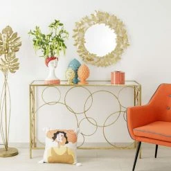 Baroni Home Miroir Mural Décoratif à La Maison Avec Cadre En Fer, Salon Ou Miroir De Chambre, Papillons Dorés 9 Baroni Home Miroir Mural Décoratif à La Maison Avec Cadre En Fer, Salon Ou Miroir De Chambre, Papillons Dorés -Miroir Soldes Boutique 59896056 4