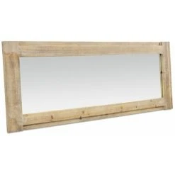 DECORATION D’AUTREFOIS Grand Miroir Bois Naturel 142x3x52cm - Naturel -Miroir Soldes Boutique 59986489 3