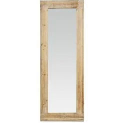 DECORATION D’AUTREFOIS Grand Miroir Bois Naturel 142x3x52cm - Naturel -Miroir Soldes Boutique 59986489 4