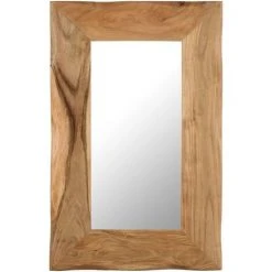 NOVA Miroir Cosmétique En Bois Solide En Bois En Bois Taille : 50x80 Cm