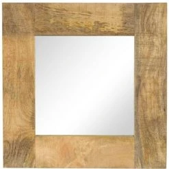 NOVA Miroir En Bois Massif De Miroir Décercotant De La Mangue Dans Différentes Tailles Taille : 50x50 Cm