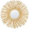 BELIANI Miroir En Rotin Beige 60x60 - Beige -Miroir Soldes Boutique 60012446 1