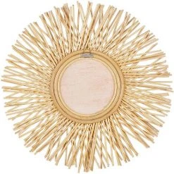 BELIANI Miroir En Rotin Beige 60x60 - Beige 10 BELIANI Miroir En Rotin Beige 60x60 - Beige -Miroir Soldes Boutique 60012446 4