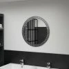Topdeal Miroir Mural 60 Cm Verre Trempé FF249449_FR -Miroir Soldes Boutique 60046130 1