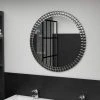 Topdeal Miroir Mural Argenté 70 Cm Verre Trempé FF249450_FR 2 Topdeal Miroir Mural Argenté 70 Cm Verre Trempé FF249450_FR -Miroir Soldes Boutique 60046131 1