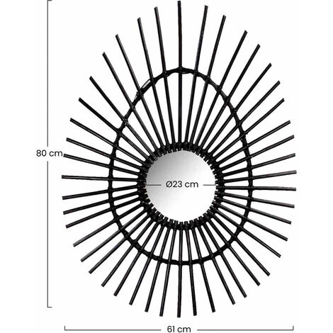 THINIA HOME Miroir Mural En Ras Ovale 7 THINIA HOME Miroir Mural En Ras Ovale – Image 5