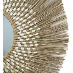 THINIA HOME Miroir Mural Dans Les Algues Rondes Rond Naturelles Ø90cm Mince Maison -Miroir Soldes Boutique 60089659 4