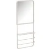 LES TENDANCES Miroir Mural Avec étagère Métal Blanc Ratus L 40 Cm -Miroir Soldes Boutique 60113905 1