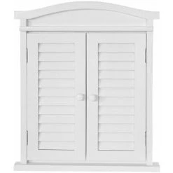 DéCOSHOP26 Miroir Mural Design Fenêtre Avec Volets 53x42x5cm Bois De Paulownia Massif Et MDF Blanc - Blante -Miroir Soldes Boutique 60139659 5