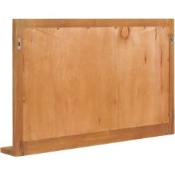 LITZEE Miroir Mural Avec étagère 100x12x60 Cm Bois De Teck Massif # -Miroir Soldes Boutique 60165298 4