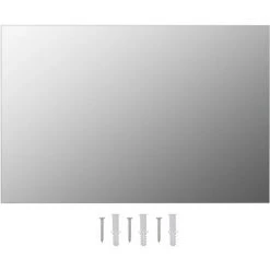 LITZEE Miroirs Muraux 2 Pcs 60x40 Cm Rectangulaire Verre # -Miroir Soldes Boutique 60165713 3