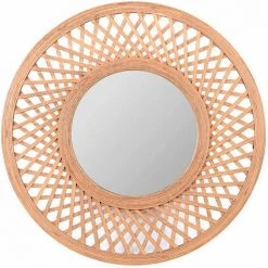 Table Passion - Miroir Cancun Bambou 75cm - Beige