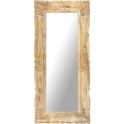 Topdeal Miroir 110x50 Cm Bois De Manguier Massif FF321637_FR