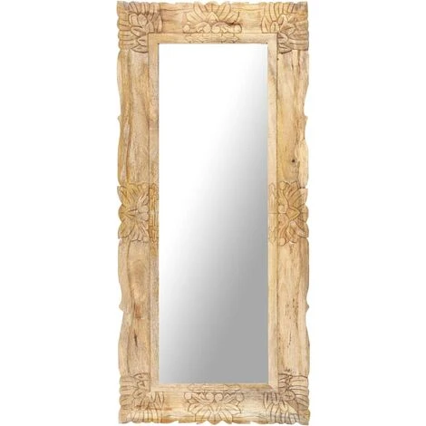 Topdeal Miroir 110x50 Cm Bois De Manguier Massif FF321637_FR 3 Topdeal Miroir 110x50 Cm Bois De Manguier Massif FF321637_FR