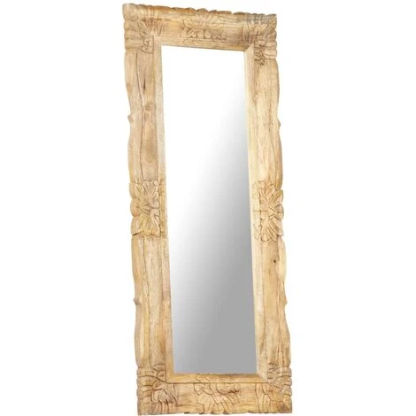 Topdeal Miroir 110x50 Cm Bois De Manguier Massif FF321637_FR 4 Topdeal Miroir 110x50 Cm Bois De Manguier Massif FF321637_FR – Image 2