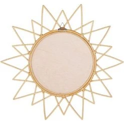 BELIANI Miroir En Rotin Beige 61x61 - Beige -Miroir Soldes Boutique 60374361 4