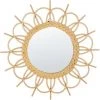 BELIANI Miroir En Rotin Beige 60x60 - Beige -Miroir Soldes Boutique 60374362 1