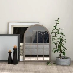 VidaXL Miroir Sable 60x45 Cm Fer Pour Utilisation à L'intérieur - Crème