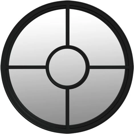 VidaXL Miroir Noir 40x4 Cm Fer Pour Utilisation à L'intérieur - Noir 4 VidaXL Miroir Noir 40x4 Cm Fer Pour Utilisation à L'intérieur - Noir – Image 2