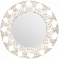 Atmosphera - Miroir Mural En Fer Et Coton D 56 Cm - 0