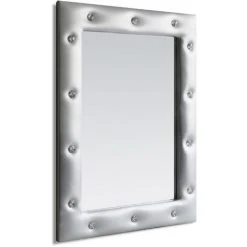 MIRRORS AND MORE Naomi - Miroir Avec Cadre Et Paillettes - Argenté - 55x70cm - Argenté