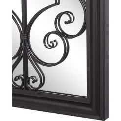 BELIANI Miroir En Métal Noir 97x49 - Noir -Miroir Soldes Boutique 60738093 5